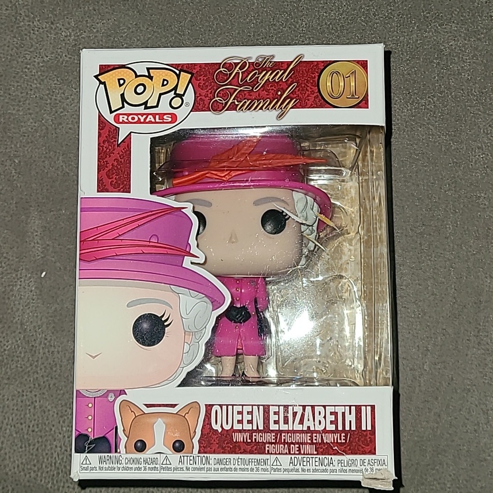 Queen Elizabeth II funko pop missing corgi in‎ box
